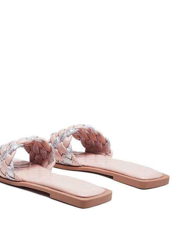 Always24 ALLIUM METALLIC WOVEN STRAP FLATS