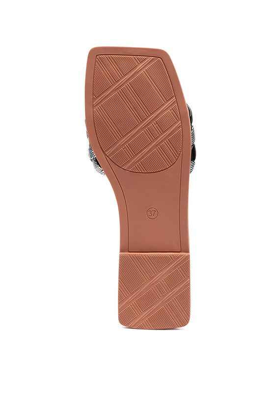 Always24 ALLIUM METALLIC WOVEN STRAP FLATS