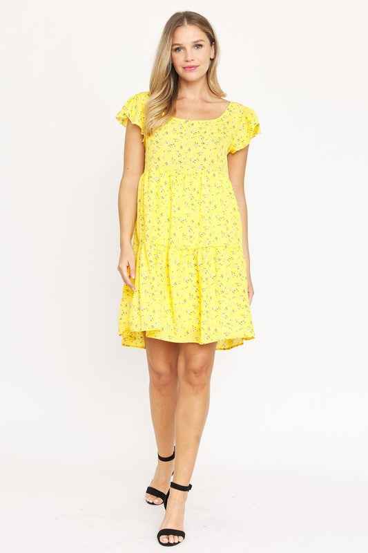 Always24 Floral Flutter Sleeve Tunic