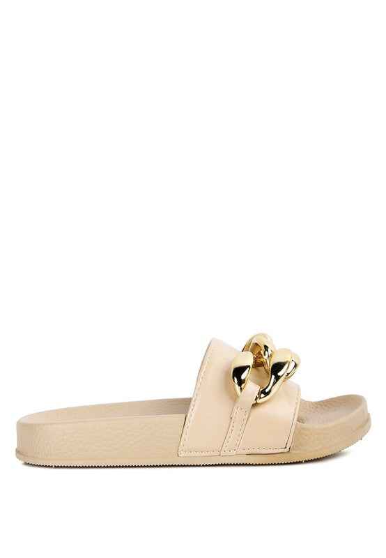 Always24 METALLIC CHAIN METAL SLID FLATS