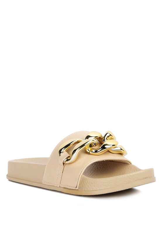 Always24 METALLIC CHAIN METAL SLID FLATS