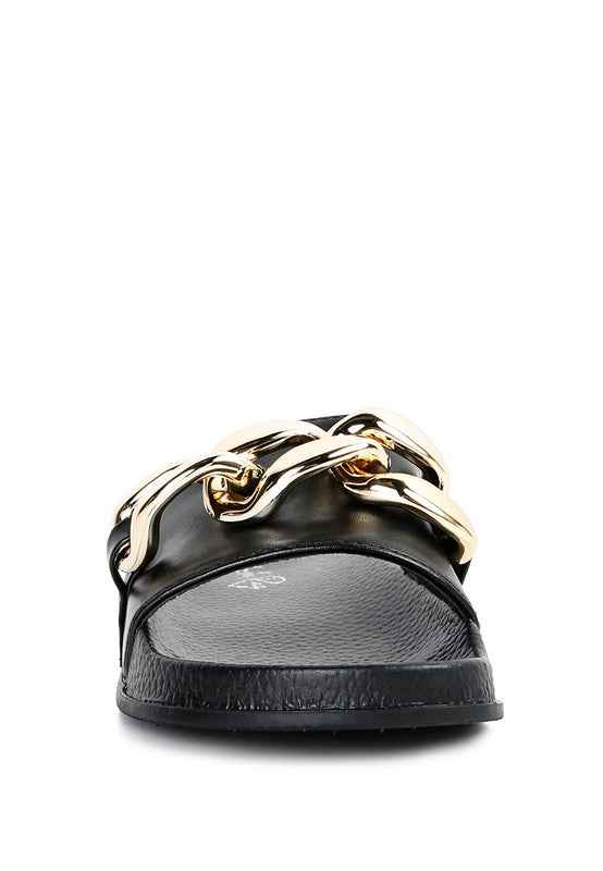 Always24 METALLIC CHAIN METAL SLID FLATS