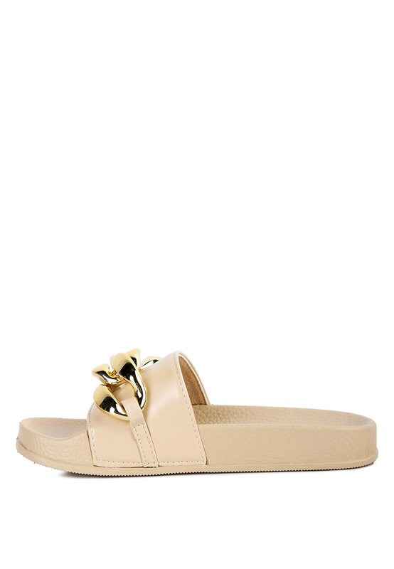 Always24 METALLIC CHAIN METAL SLID FLATS