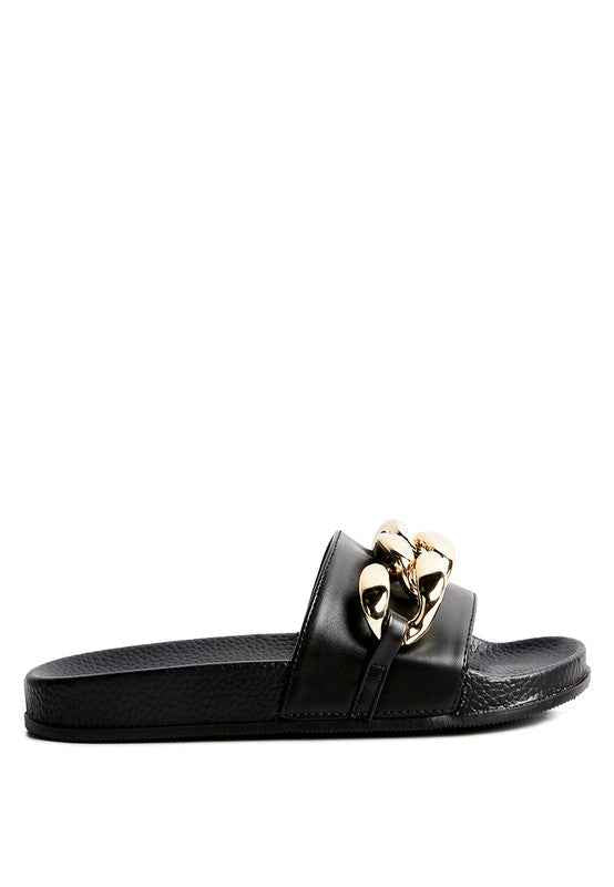 Always24 METALLIC CHAIN METAL SLID FLATS