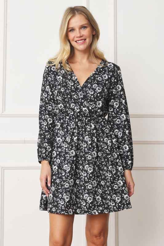 Always24 V-Neck Flowy Floral Mini Dress