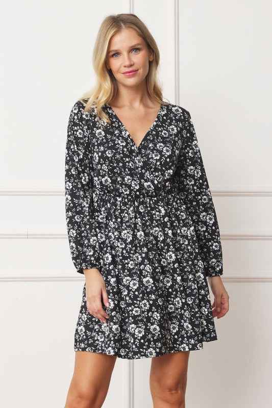 Always24 V-Neck Flowy Floral Mini Dress