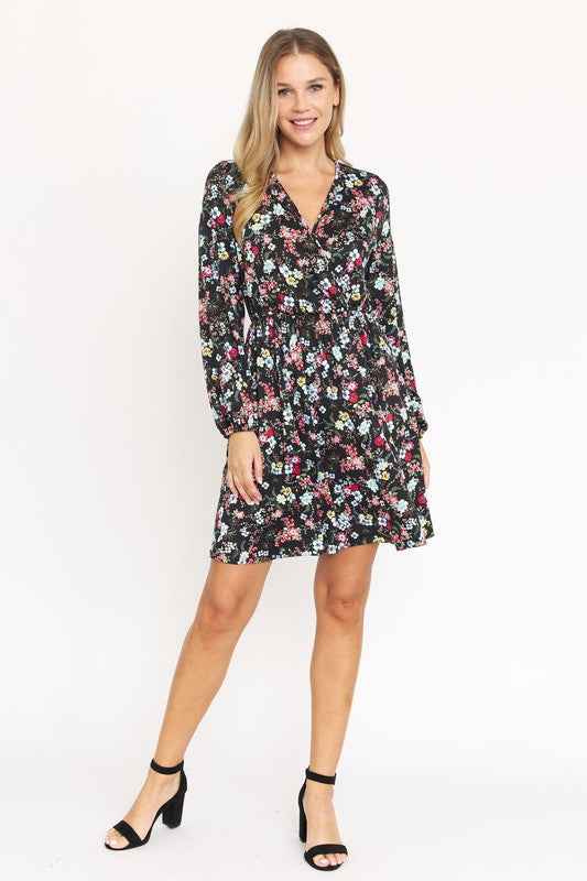 Always24 V-Neck Flowy Floral Mini Dress