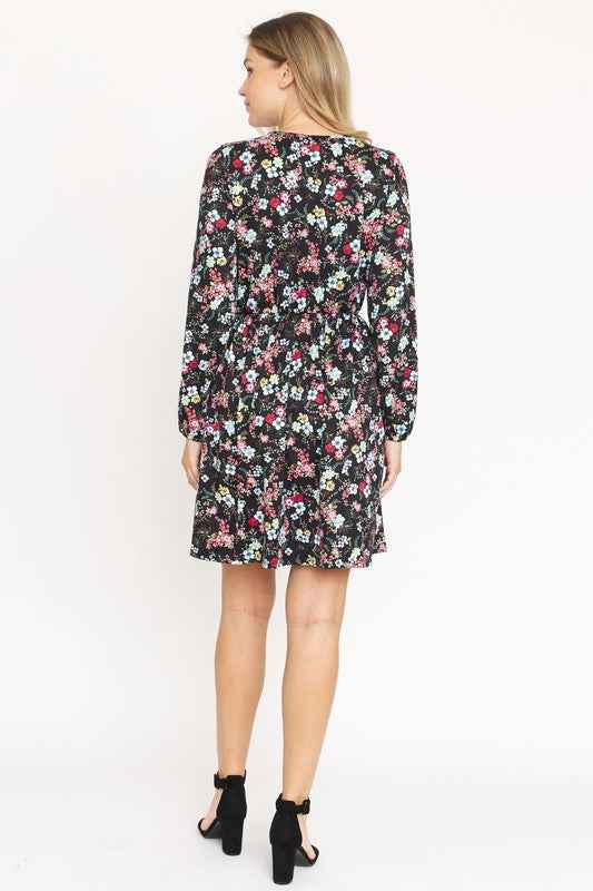 Always24 V-Neck Flowy Floral Mini Dress