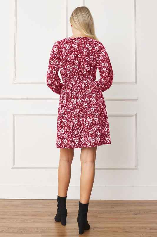 Always24 V-Neck Flowy Floral Mini Dress