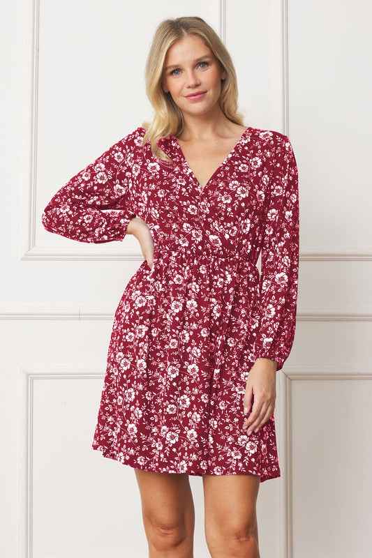 Always24 V-Neck Flowy Floral Mini Dress