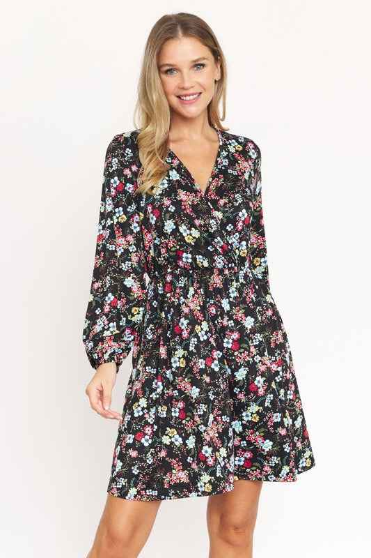 Always24 V-Neck Flowy Floral Mini Dress