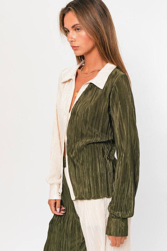 Always24 Long Sleeve Collared Top - Always24