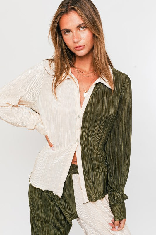 Always24 Long Sleeve Collared Top - Always24