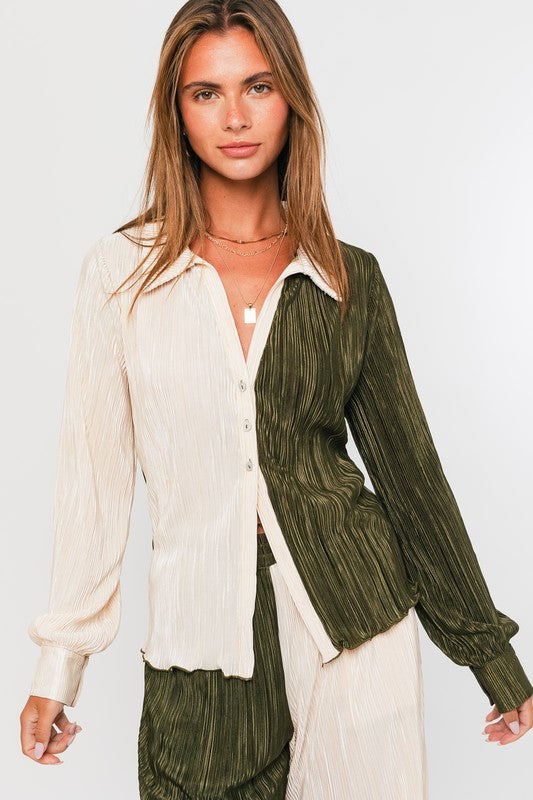 Always24 Long Sleeve Collared Top - Always24