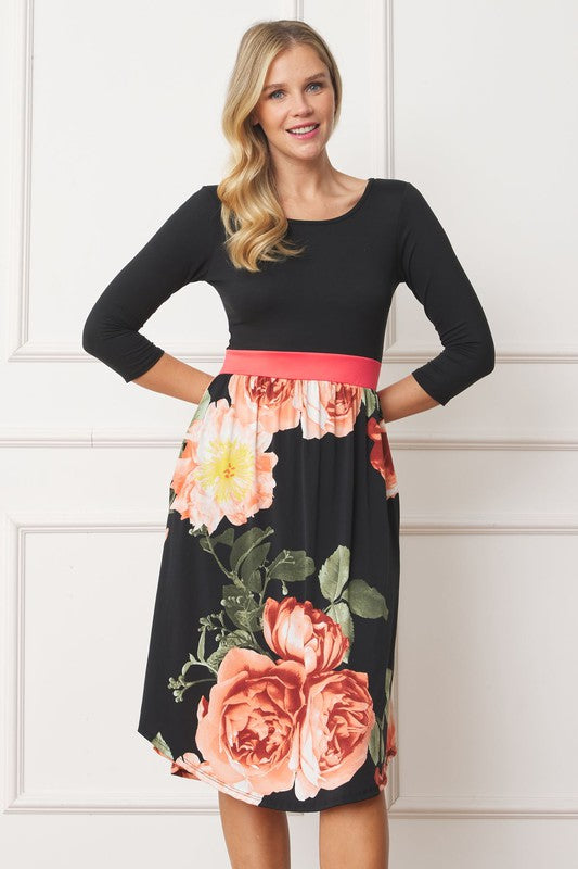 Shop Curved Hem Band Midi Dress - Stylish & Comfortable - EG Fashion