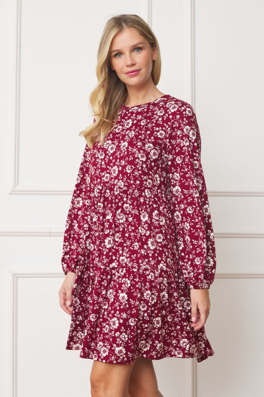 Always24 Floral Crew Neck Midi Dress - Always24
