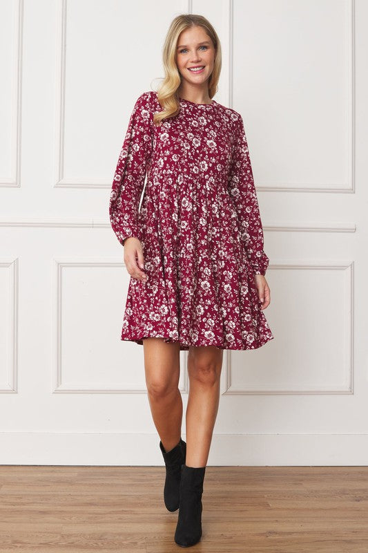 Always24 Floral Crew Neck Midi Dress - Always24