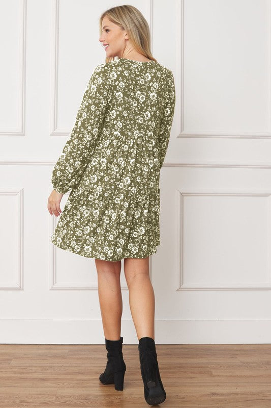 Always24 Floral Crew Neck Midi Dress - Always24