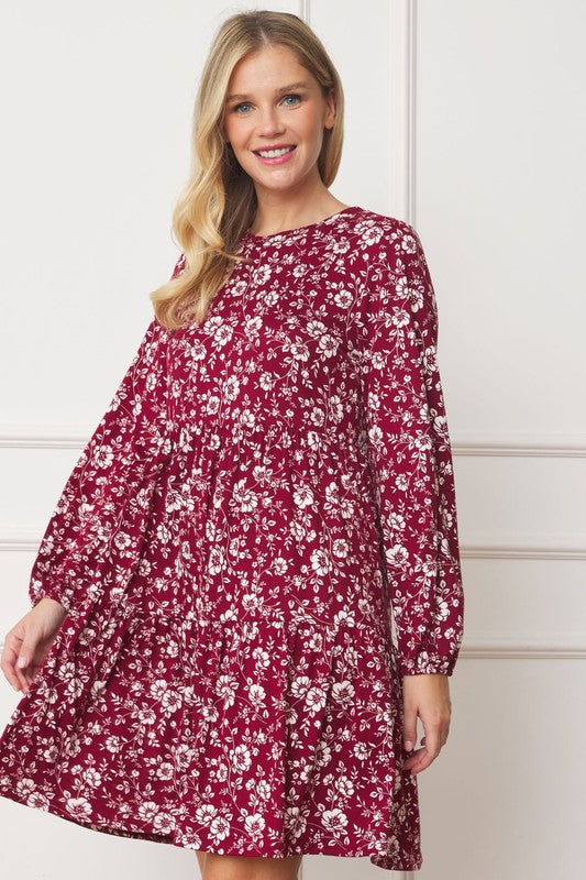 Always24 Floral Crew Neck Midi Dress - Always24
