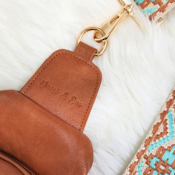 Always24 Crossbody Sling Vegan Leather Handbag - Always24