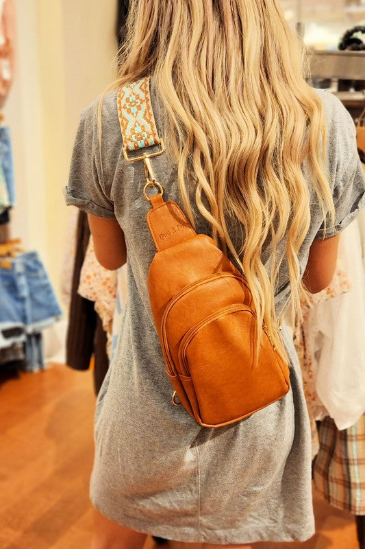 Always24 Crossbody Sling Vegan Leather Handbag - Always24