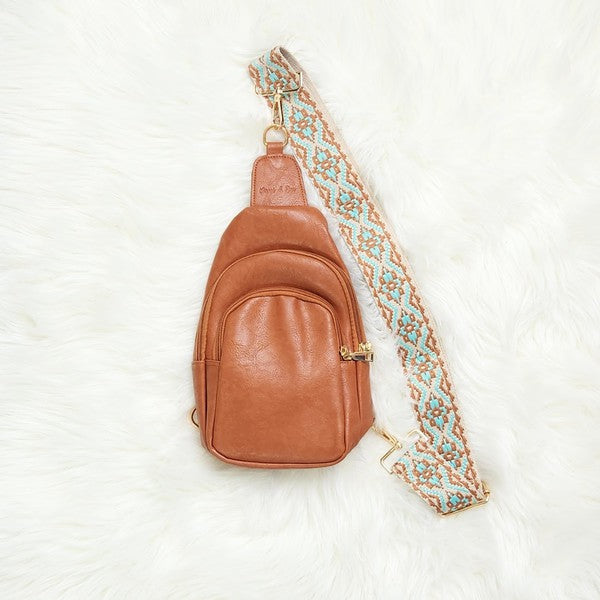 Always24 Crossbody Sling Vegan Leather Handbag - Always24