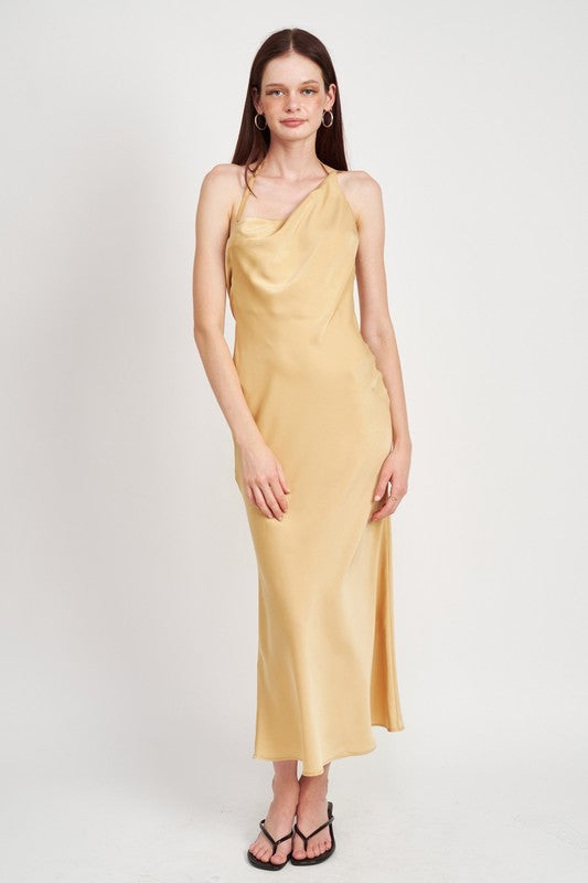 SATIN MAXI BIAS DRESS - Always24