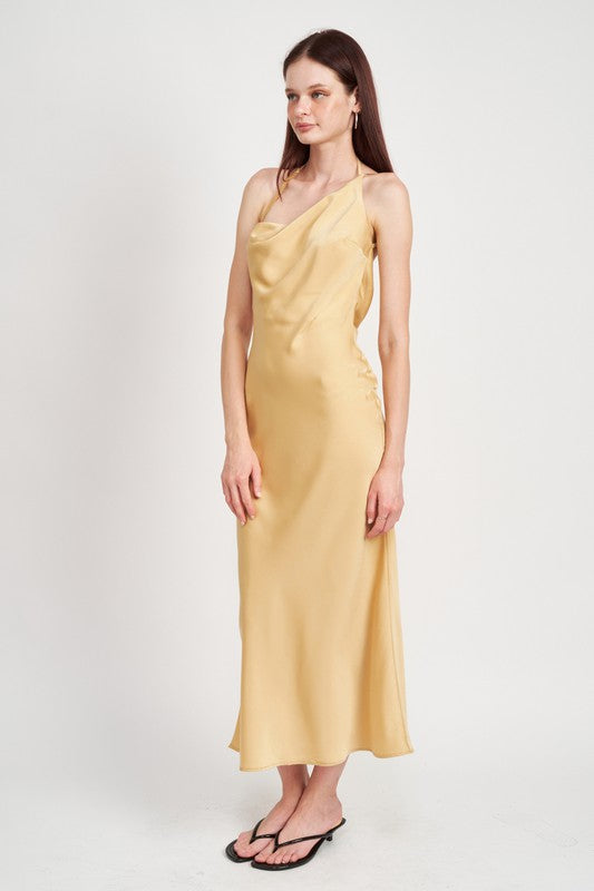 SATIN MAXI BIAS DRESS - Always24