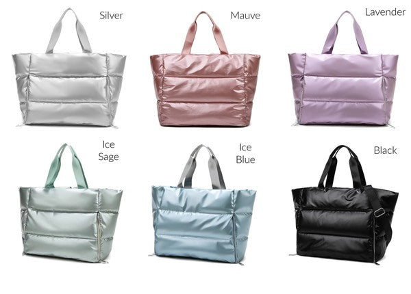 Always24 Metallic Puffer Tote