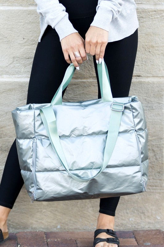 Always24 Metallic Puffer Tote