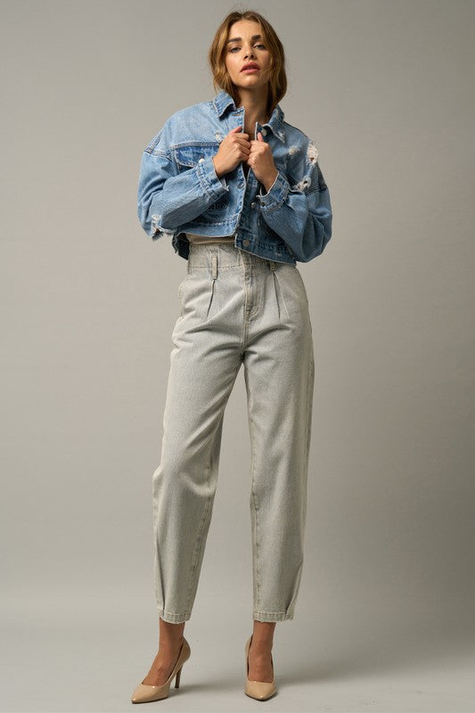 Super High Waist Balloon Jeans - Always24