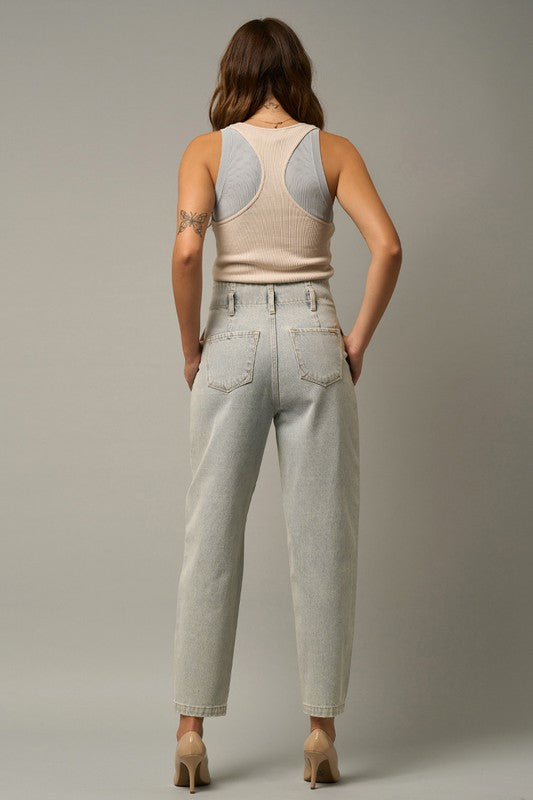 Super High Waist Balloon Jeans - Always24