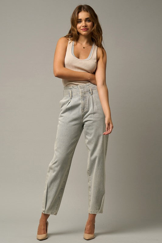 Super High Waist Balloon Jeans - Always24