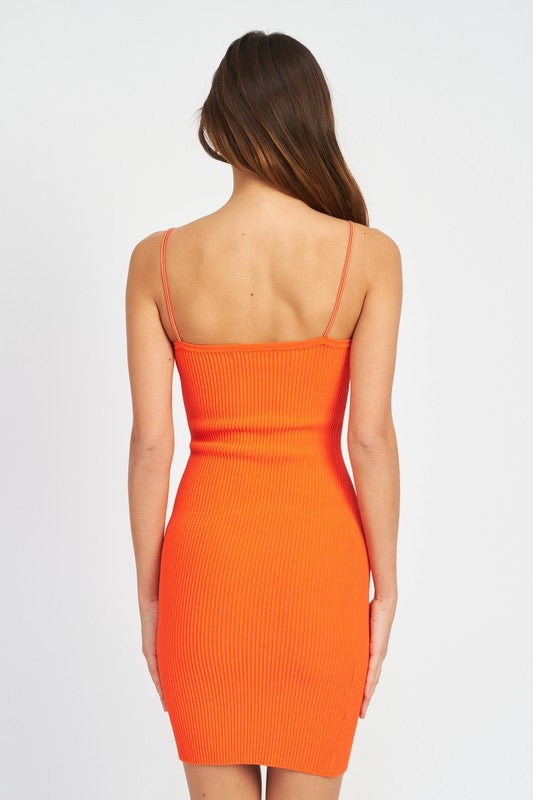 MINI DRESS WITH RAT TAIL ELASTIC STRAP - Always24