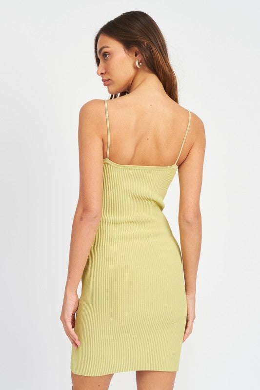 MINI DRESS WITH RAT TAIL ELASTIC STRAP - Always24