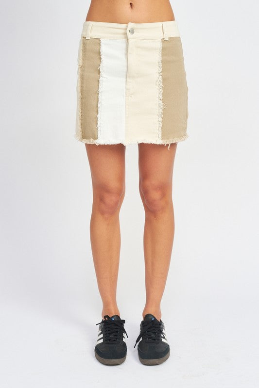 Always24 HIGH RISE COLOR BLOCK SKIRT - Always24