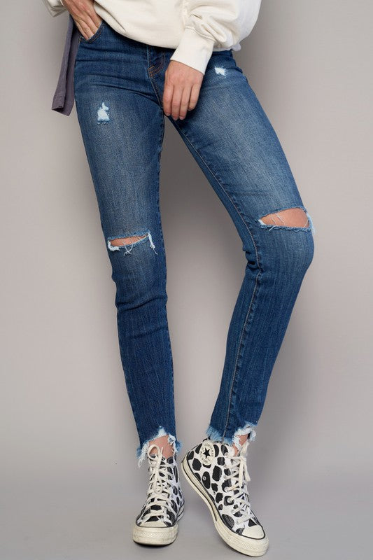 MID-RISE CROP SLIM SKINNY - Always24