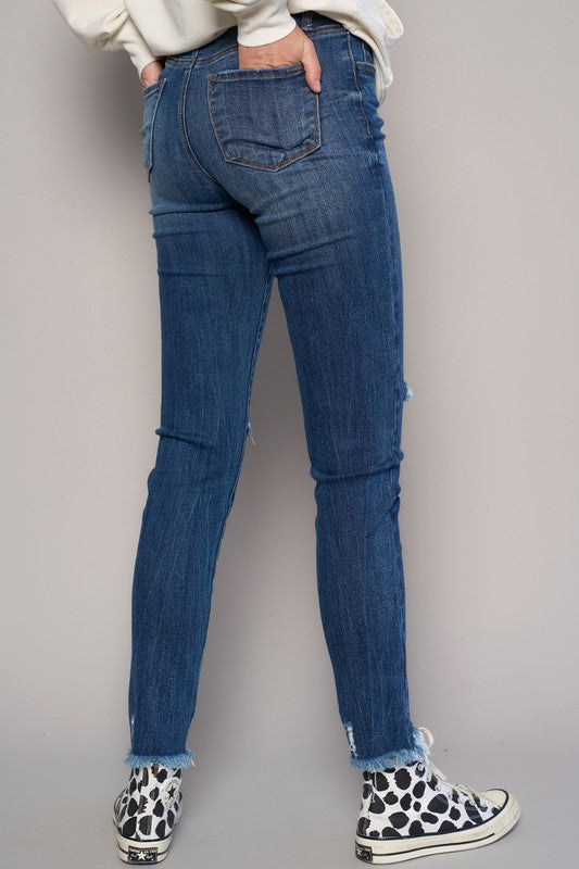 MID-RISE CROP SLIM SKINNY - Always24