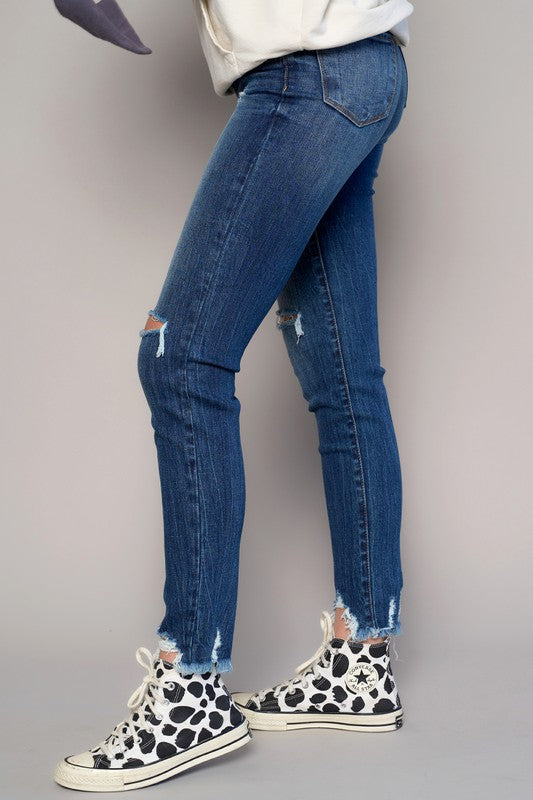 MID-RISE CROP SLIM SKINNY - Always24
