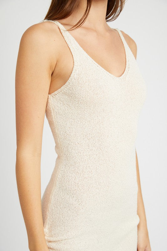 MINI SIDE SHIRRING SLEEVELESS DRESS - Always24