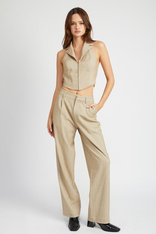 Always24 HALTER NECK TOP WITH OPEN BACK - Always24