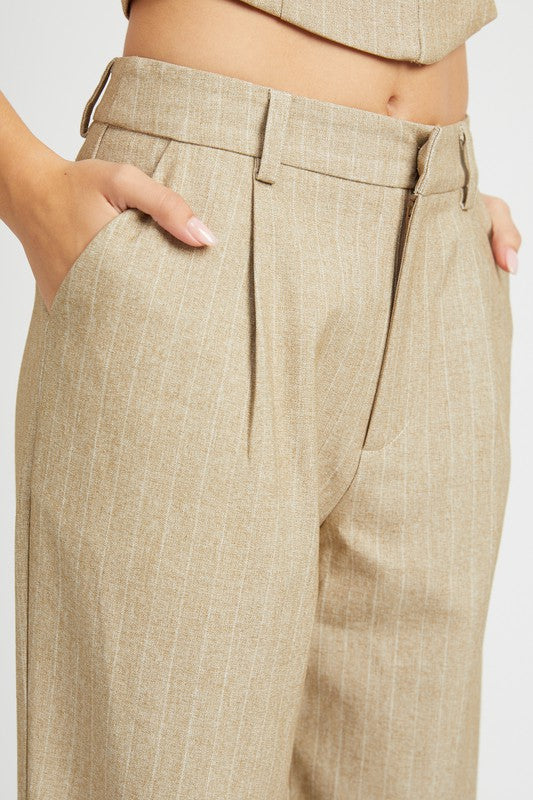Always24 LOOSE FIT PINSTRIPE PANTS - Always24