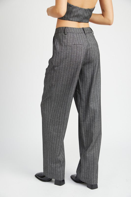 Always24 LOOSE FIT PINSTRIPE PANTS - Always24