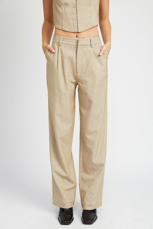 Always24 LOOSE FIT PINSTRIPE PANTS - Always24