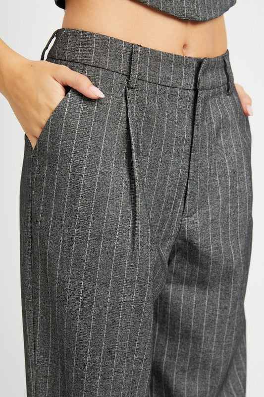 Always24 LOOSE FIT PINSTRIPE PANTS - Always24