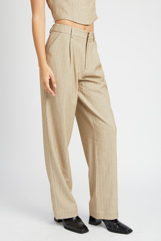 Always24 LOOSE FIT PINSTRIPE PANTS - Always24