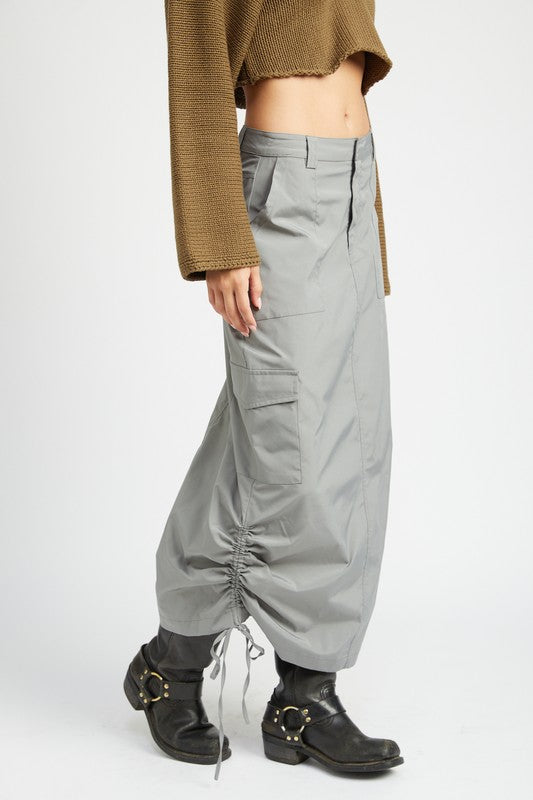 Always24 RUCHED MIDI CARGO SKIRT - Always24