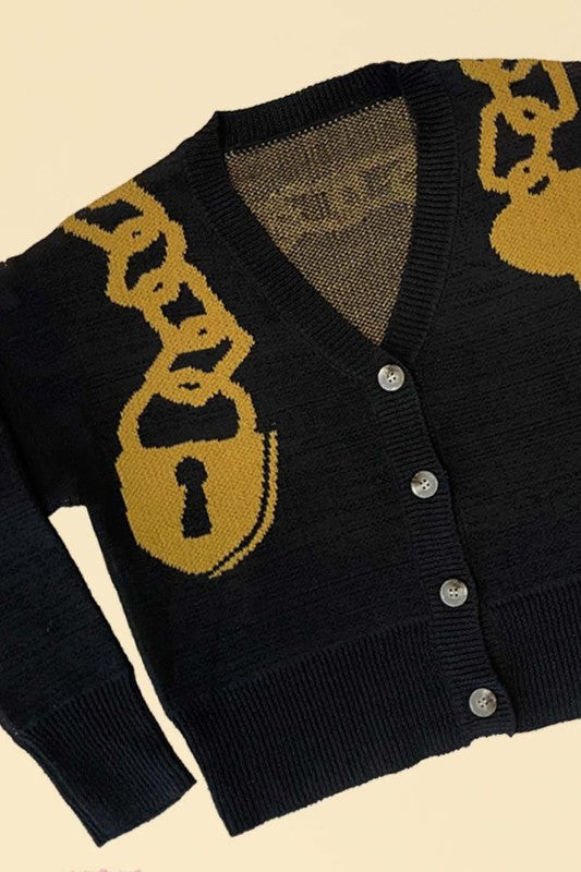 Always24 Lock and key cropped cardigan - Always24