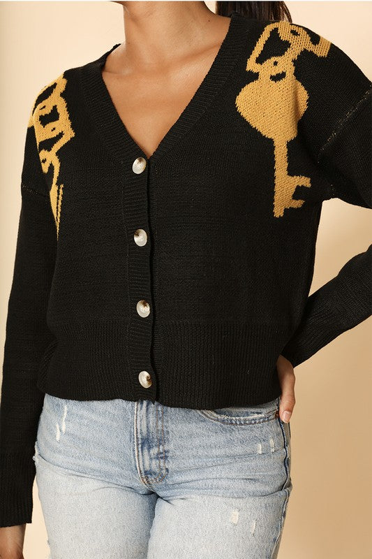 Always24 Lock and key cropped cardigan - Always24