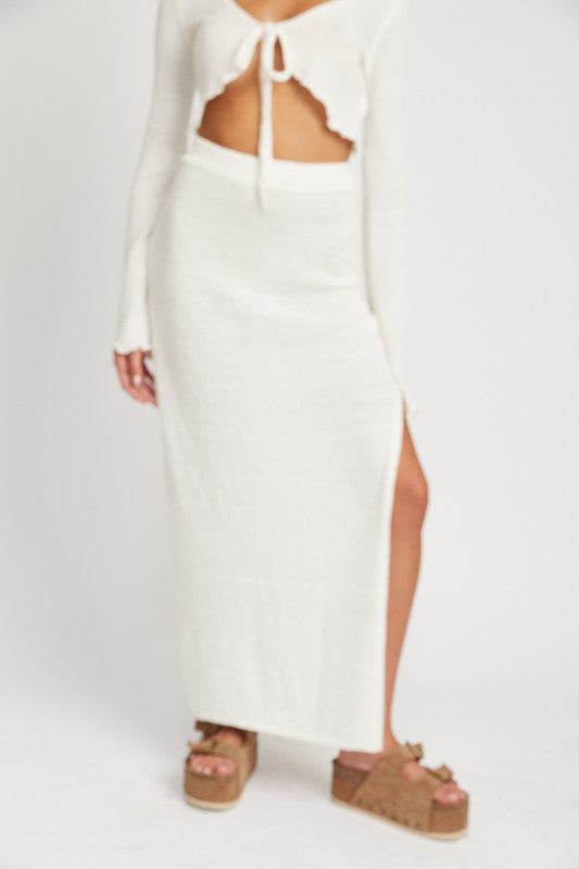 Always24 HIGH WAIST MAXI SKIRT WITH SLIT - Always24